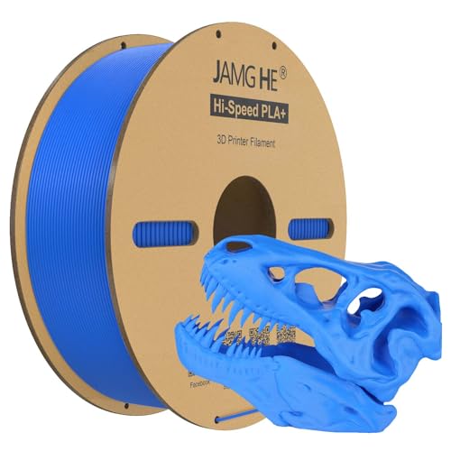 JAMG HE High Speed PLA+ Filament, 1.75mm 1kg Hi-Speed PLA+ 3D Printer Filament ± 0.01 Dimensional Accuracy 3D Printing Filament Cardboard Spool Fits for Most FDM 3D Printers (1KG, Blue) von JAMG HE