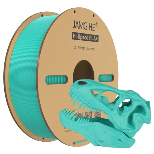 JAMG HE High Speed PLA+ Filament, 1.75mm 1kg Hi-Speed PLA+ 3D Printer Filament ± 0.01 Dimensional Accuracy 3D Printing Filament Cardboard Spool Fits for Most FDM 3D Printers (1KG, Green) von JAMG HE