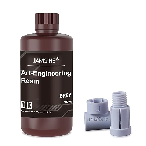 Upgraded ABS-Like Resin, 10K Art-Engineering Toughness Non-Brittle New 3D Printer ABS-Like Resin for UV-Curing Photopolymer Rapid High Precision Low Odor LCD DLP SLA 405nm Resin (Gray) von JAMG HE
