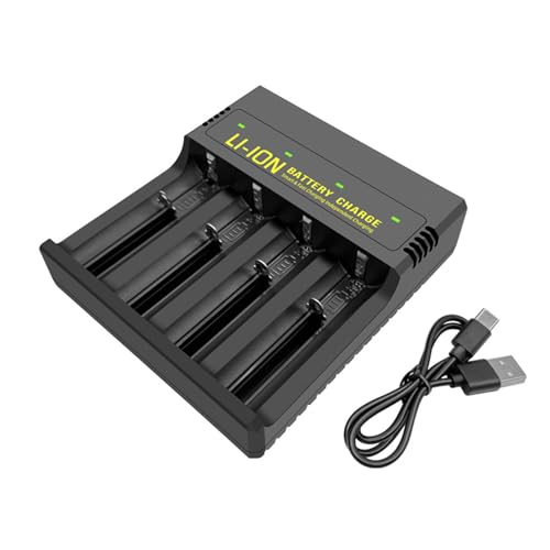 4Slot 18650 Batterieladebox für 18650/26650 21700/16340 14500/18500 10400/16650 14650/18350 3,7 V Lithium-Batterien von JAMNGHB