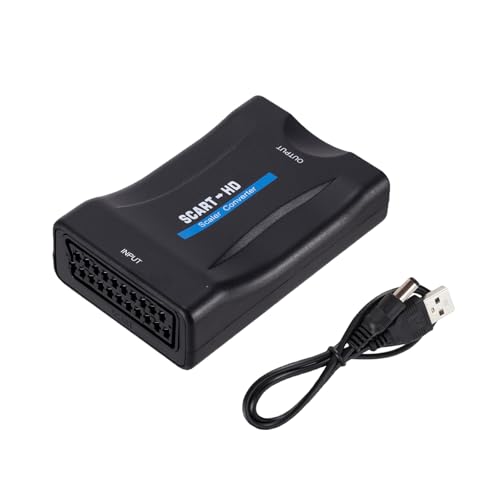 JAMNGHB Hochauflösender Scart-zu-Multimedia-Schnittstellen-Konverter 1080p-Ausgang für DVD-Player und Konsolen inklusive USB-Kabel von JAMNGHB