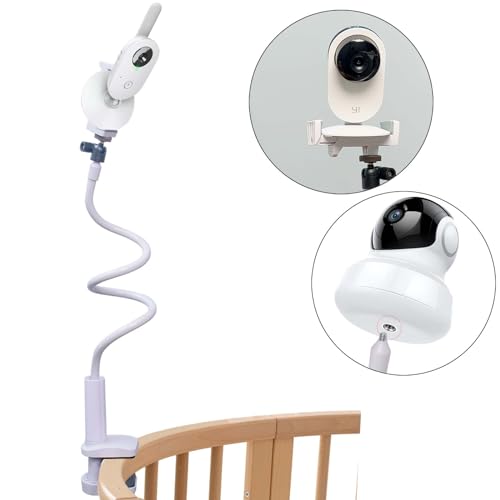 JAMUILS Babyphone Halterung Bett mit Mini Stativkopf, Flexible Twist Video Baby Monitor Halter, Kompatibel mit Hellobaby HB30 HB32 HB35 HB50, Philips Avent SCD843/26 SCD833/26, Vtech VM3250 VM819 von JAMUILS