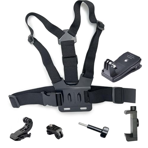 JAMUILS Brustgurthalter und Rucksack-Schultergurt-Halterung mit Handy-Clip Action Kamera Zubehör Kompatibiel mit GoPro DJI OSMO Insta360, Kompatibiel mit iPhone 15 14 13 12 JAMUILS Brustgurthalter und Rucksack-Schultergurt-Halterung mit Handy-Clip Action Kamera Zubehör Kompatibiel mit GoPro DJI OSMO Insta360, Kompatibiel mit iPhone 15 14 13 12 von JAMUILS