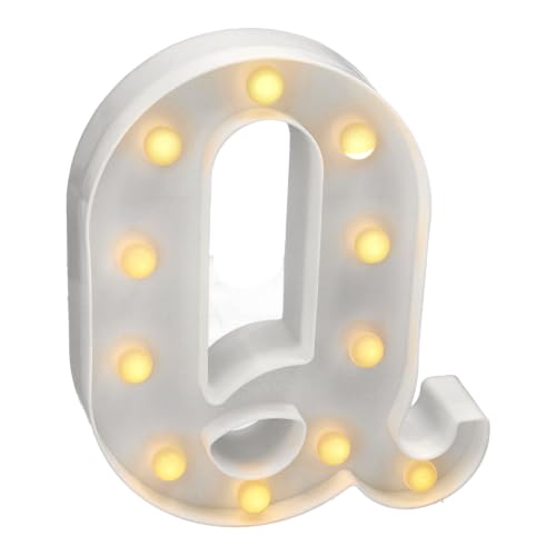 JANDEI - Warmes Licht LED Zahlen und Buchstaben für Dekoration und Atmosphäre, leuchtendes Herz, Nachtlichter, Geburtstage, Hochzeiten, Schaufenster. Sie funktionieren mit AA-Batterien (Q) von JANDEI