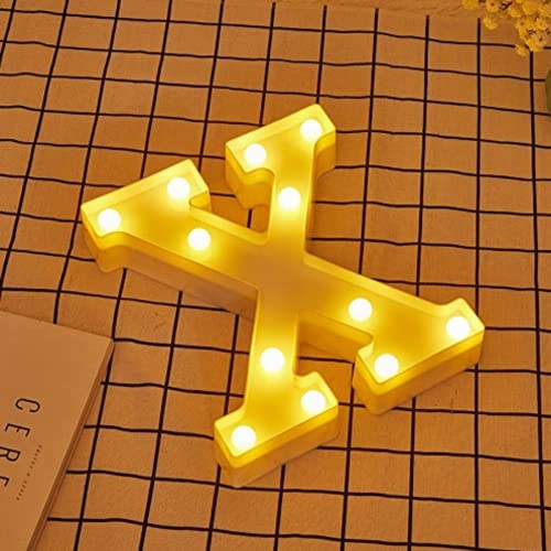JANDEI - Warmes Licht LED Zahlen und Buchstaben für Dekoration und Atmosphäre, leuchtendes Herz, Nachtlichter, Geburtstage, Hochzeiten, Schaufenster. Sie funktionieren mit AA-Batterien (X) von JANDEI