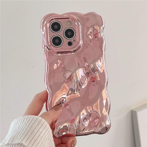 JANDM Schutzhülle für iPhone 11, 3D-Wellen-Blasenform, geriffeltes Chrom-Muster, weich, vergilbungsfrei, Glitzer, glänzend, Kamera, stoßfest, für Damen und Mädchen, Roségold JANDM Schutzhülle für iPhone 11, 3D-Wellen-Blasenform, geriffeltes Chrom-Muster, weich, vergilbungsfrei, Glitzer, glänzend, Kamera, stoßfest, für Damen und Mädchen, Roségold von JANDM