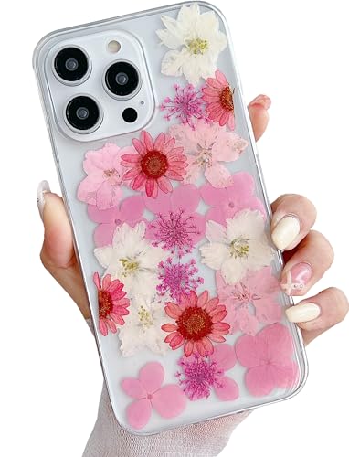 JANDM Schutzhülle für iPhone 15 Plus, transparent, weich, flexibel, Gummi, gepresst, trocken, echte Blumen, Mädchen, Frauen, Glitzer, Blumenmuster, Hülle für iPhone 15 Plus, rosa, JM50 JANDM Schutzhülle für iPhone 15 Plus, transparent, weich, flexibel, Gummi, gepresst, trocken, echte Blumen, Mädchen, Frauen, Glitzer, Blumenmuster, Hülle für iPhone 15 Plus, rosa, JM50 von JANDM