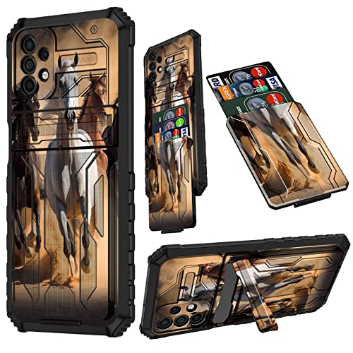 JANENFNA Galaxy A32 5G Hülle, für Samsung A32 5G, Handyhülle mit Kartenhalter, abnehmbarem Ständer, strapazierfähig, stoßfest, Schutzhülle für Samsung Galaxy A32 5G, Pferde JANENFNA Galaxy A32 5G Hülle, für Samsung A32 5G, Handyhülle mit Kartenhalter, abnehmbarem Ständer, strapazierfähig, stoßfest, Schutzhülle für Samsung Galaxy A32 5G, Pferde von JANENFNA