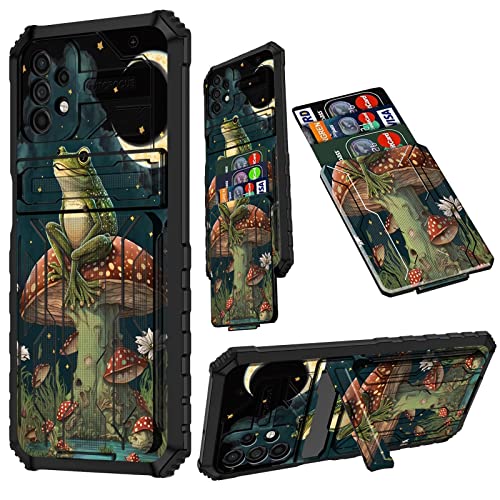 JANENFNA Galaxy A32 5G Hülle, für Samsung A32 5G, Handyhülle mit Kartenhalter, abnehmbarem Ständer, strapazierfähig, stoßfest, Schutzhülle für Samsung Galaxy A32 5G, sitzender Frosch Pilz JANENFNA Galaxy A32 5G Hülle, für Samsung A32 5G, Handyhülle mit Kartenhalter, abnehmbarem Ständer, strapazierfähig, stoßfest, Schutzhülle für Samsung Galaxy A32 5G, sitzender Frosch Pilz von JANENFNA