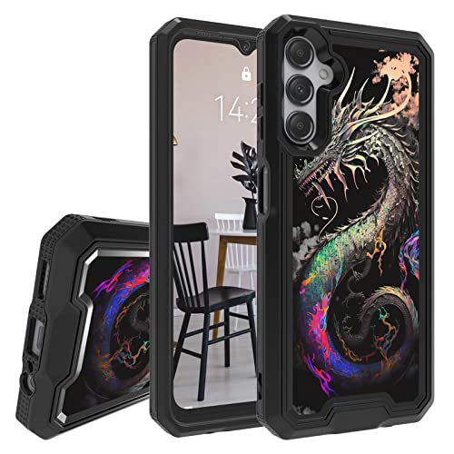 JANENFNA Hülle für Samsung Galaxy A14 5G, Doppellagige Heavy Duty Stoßfeste Hülle für Frauen Mann, Stoßfest Langlebig Handyhülle für Galaxy A14 5G, Dragon Art JANENFNA Hülle für Samsung Galaxy A14 5G, Doppellagige Heavy Duty Stoßfeste Hülle für Frauen Mann, Stoßfest Langlebig Handyhülle für Galaxy A14 5G, Dragon Art von JANENFNA
