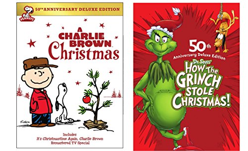 A Charlie Brown Christmas & How the Grinch Stole Christmas 50th Anniversary Deluxe Edition 2-DVD Christmas Bundle von JANMORE
