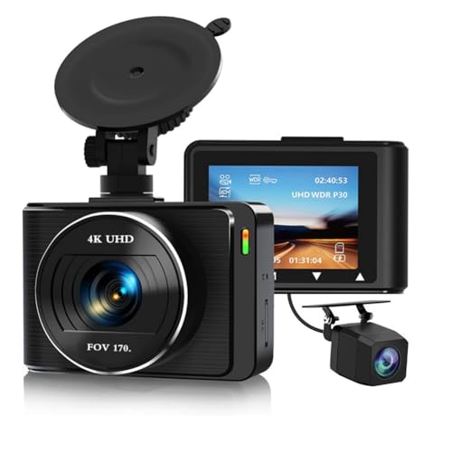 JANZU Auto-Dashcam, 4K 1080p Dashcam, Front- und Heck-WLAN-Recorderkamera für Autos mit App-Steuerung, G-Sensor, Loop-Aufnahme JANZU Auto-Dashcam, 4K 1080p Dashcam, Front- und Heck-WLAN-Recorderkamera für Autos mit App-Steuerung, G-Sensor, Loop-Aufnahme von JANZU