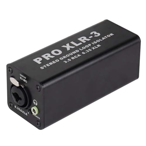 JANZU PRO XLR-3 Professioneller Stereo-Erdungsschleifen-Isolator 3,5 6,35 XLR Audio-Rauschfilter Geräuschunterdrücker-Isolator für PC Langlebig Einfache Installation Einfach zu Bedienen JANZU PRO XLR-3 Professioneller Stereo-Erdungsschleifen-Isolator 3,5 6,35 XLR Audio-Rauschfilter Geräuschunterdrücker-Isolator für PC Langlebig Einfache Installation Einfach zu Bedienen von JANZU