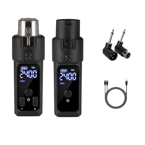 JANZU UHF-Funkmikrofonkonverter, Wiederaufladbarer XLR-Sender und -Empfängermikrofon für Dynamische 0-V-Mikrofone JANZU UHF-Funkmikrofonkonverter, Wiederaufladbarer XLR-Sender und -Empfängermikrofon für Dynamische 0-V-Mikrofone von JANZU