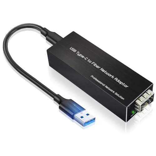 JANZU USB-C auf SFP Gigabit Ethernet Adapter USB3.0 Typ-C auf 100/1000Base-X SFP Netzwerkkarte JANZU USB-C auf SFP Gigabit Ethernet Adapter USB3.0 Typ-C auf 100/1000Base-X SFP Netzwerkkarte von JANZU
