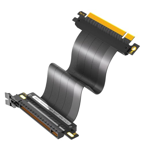 JANZU Verlängerungskabel PCIE 4.0 16X Hochgeschwindigkeits-GPU-Riser-Kabel mit PCI-Express-Anschluss für GPU 180 Grad 25 cm JANZU Verlängerungskabel PCIE 4.0 16X Hochgeschwindigkeits-GPU-Riser-Kabel mit PCI-Express-Anschluss für GPU 180 Grad 25 cm von JANZU