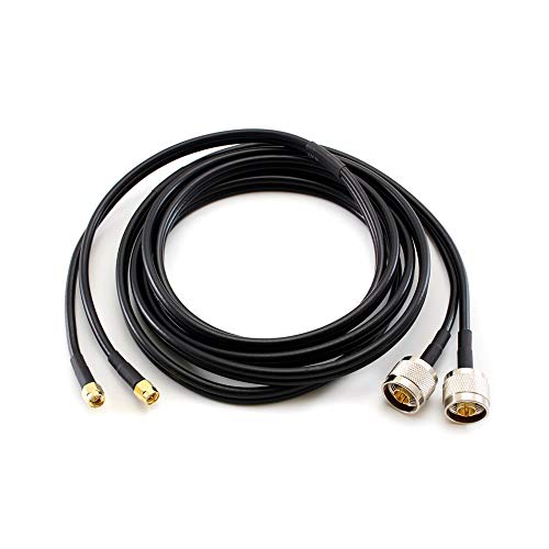 JARFT 4G, LTE und 5G Koaxial- Twin Antennenkabel, N Stecker auf SMA Stecker (5m) von JARFT