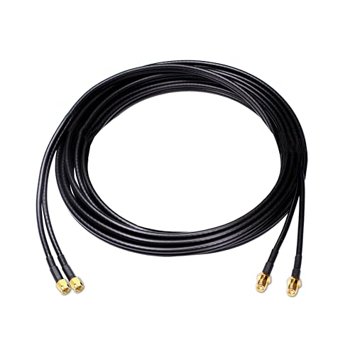 JARFT 5m Twin 4G / LTE und 5G Antennen- Verlängerungskabel, SMA Stecker auf SMA Buchse von JARFT