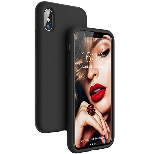 JASBON Silikon Hülle für iPhone X/XS,Shockproof [iPhone X/XS Hülle] Gel Rubber Protection Handyhülle für iPhone XS,Case for iPhone X 5.8 inch 2018 Schwarz von JASBON