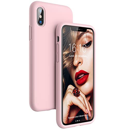 JASBON Silikon Hülle für iPhone XS,Shockproof [iPhone X/XS Hülle] Gel Rubber Protection Handyhülle für iPhone XS,Case for iPhone X 5.8 inch 2018 Pink von JASBON