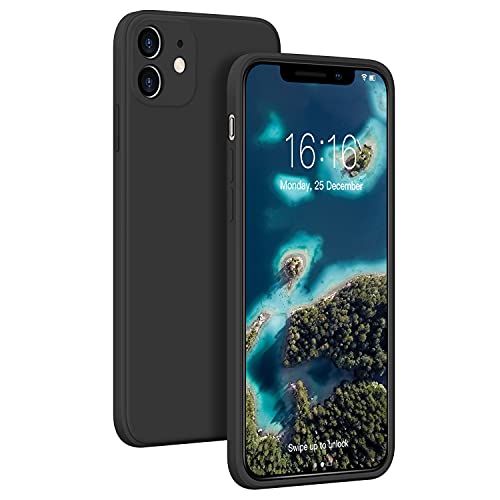 JASBON Ultra-Thin Hülle Kompatibel mit iPhone 11, Lightweight Liquid Silikon Hülle,Stoßfeste Full Protection Case, Resistant Slim Handyhülle für iPhone 11 6.1 inch(Black) von JASBON