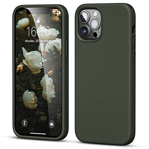JASBON für iPhone 12 Hülle/iPhone 12 Pro Hülle | Liquid Silikon mit Mircrofiber Shockproof Hülle | Kameraschutz und Bildschirmschutz | Handyhülle iPhone 12/12 Pro Case 6,1" - Brown Green von JASBON