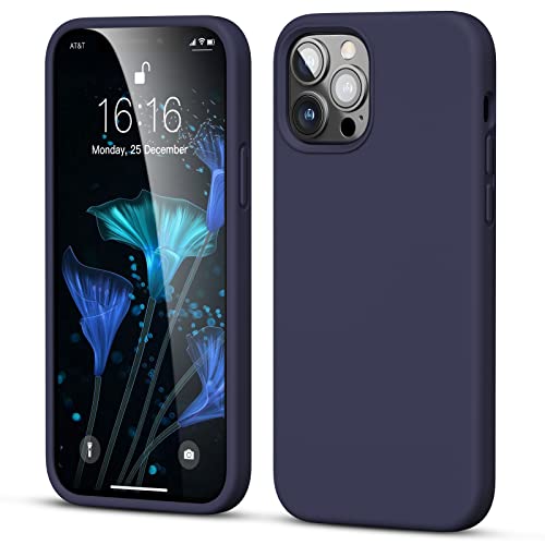 JASBON für iPhone 12 Hülle/iPhone 12 Pro Hülle | Liquid Silikon mit Mircrofiber Shockproof Hülle | Kameraschutz und Bildschirmschutz | Handyhülle iPhone 12/12 Pro Case 6,1" - Navy Blau von JASBON