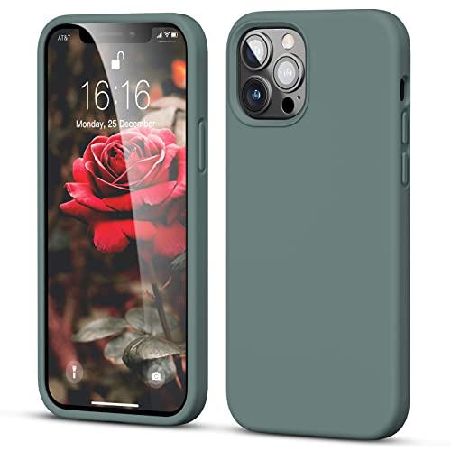 JASBON für iPhone 12 Hülle/iPhone 12 Pro Hülle | Liquid Silikon mit Mircrofiber Shockproof Hülle | Kameraschutz und Bildschirmschutz | Handyhülle iPhone 12/12 Pro Case 6,1" - Pine Green von JASBON