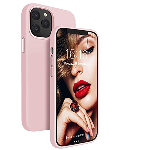 JASBON für iPhone 12 Hülle/iPhone 12 Pro Hülle | Liquid Silikon mit Mircrofiber Shockproof Hülle | Kameraschutz und Bildschirmschutz | Handyhülle iPhone 12/12 Pro Case 6,1" - Pink Sand von JASBON