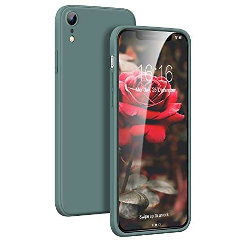 JASBON für iPhone XR Hülle, Stoßfest rutschfest 360 Grad Protection Flüssig Silikon Handyhülle für iPhone XR, Schutzhülle XR 6.1 Zoll - Pine grün von JASBON