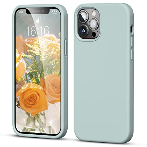 JASBON iPhone 12 Hülle/iPhone 12 Pro Hülle | Liquid Silikon mit Mircrofiber Shockproof Hülle | Kameraschutz und Bildschirmschutz | Handyhülle iPhone 12/12 Pro Case 6,1" - Mint von JASBON