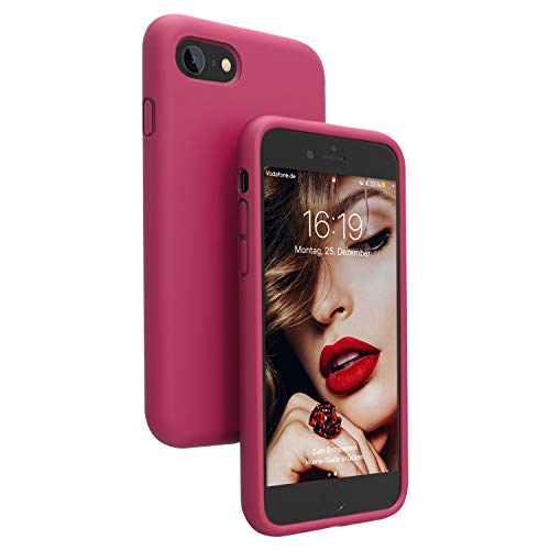 JASBON iPhone SE 2022 Hülle, iPhone 8 Hülle, iPhone 7 Hülle, iPhone SE/7/8 Silikon Handyhülle Schutzhülle Bumper Case Schutz vor Stoßfest/Scratch Cover für iPhone SE/7/8 Rose Rot von JASBON