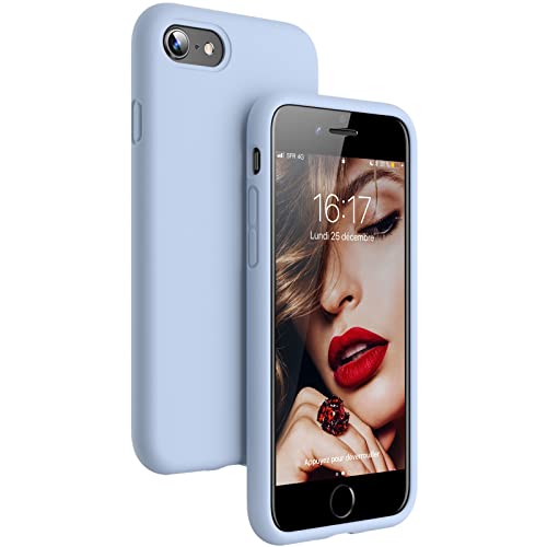 JASBON iPhone SE 2022 Hülle, iPhone 8 Hülle, iPhone 7 Hülle, iPhone SE/7/8 Silikon Handyhülle Schutzhülle Bumper Case Schutz vor Stoßfest/Scratch Cover für iPhone SE/7/8 Sky Blue von JASBON