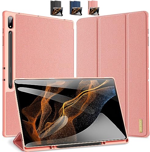 JASUBAI for Galaxy Tab S9 Ultra Case 14.6-inch/S9 Plus/S9, Slim Stand Soft Back Shell Shockproof Protective Cover S Pen Holder for Samsung Galaxy Tab S9 Ultra (Tab S9 Plus,Rosa) von JASUBAI