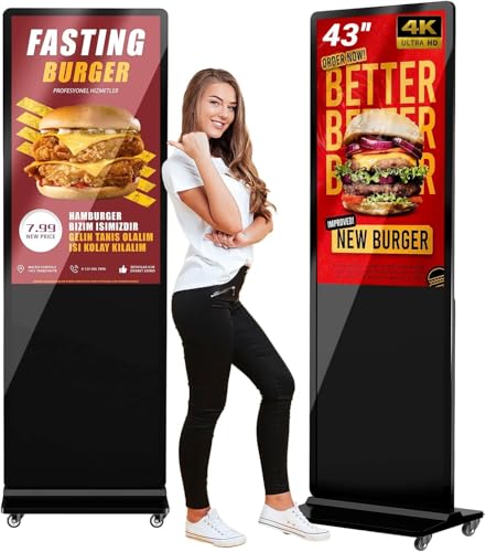 JASZDOT 43 Zoll Digitales Werbedisplay Kundenstopper, Nicht-Touchscreen Digital Signage Player Android OS, Gehwegaufsteller Werbetafel, IPS HD Plakataufsteller, LCD Plakatständer in schwarz JASZDOT 43 Zoll Digitales Werbedisplay Kundenstopper, Nicht-Touchscreen Digital Signage Player Android OS, Gehwegaufsteller Werbetafel, IPS HD Plakataufsteller, LCD Plakatständer in schwarz von JASZDOT