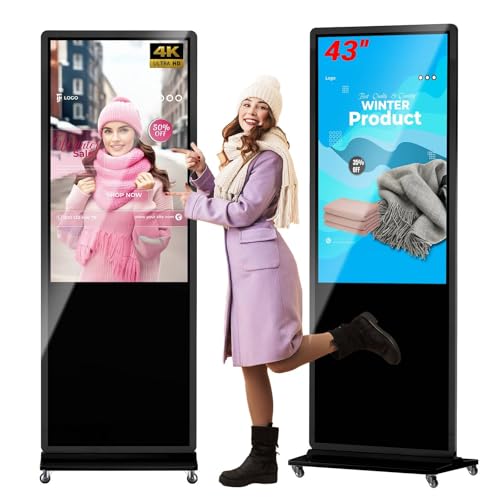 JASZDOT 43 Zoll Digitales Werbedisplay Kundenstopper, Touchscreen Digital Signage Player Android OS, Gehwegaufsteller Werbetafel, IPS HD Plakataufsteller, LCD Plakatständer in schwarz JASZDOT 43 Zoll Digitales Werbedisplay Kundenstopper, Touchscreen Digital Signage Player Android OS, Gehwegaufsteller Werbetafel, IPS HD Plakataufsteller, LCD Plakatständer in schwarz von JASZDOT