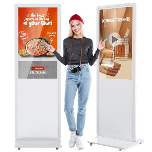 JASZDOT 43 Zoll Digitales Werbedisplay Kundenstopper, Touchscreen Weiß Digital Signage Player Android OS, Gehwegaufsteller Werbetafel, IPS HD Plakataufsteller, LCD Plakatständer in schwarz JASZDOT 43 Zoll Digitales Werbedisplay Kundenstopper, Touchscreen Weiß Digital Signage Player Android OS, Gehwegaufsteller Werbetafel, IPS HD Plakataufsteller, LCD Plakatständer in schwarz von JASZDOT