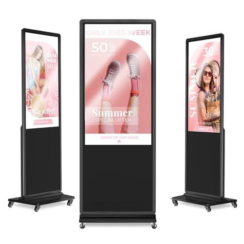 JASZDOT 65 Zoll Digitales Werbedisplay Kundenstopper, Nicht-Touchscreen Digital Signage Player Android OS, Gehwegaufsteller Werbetafel, IPS HD Plakataufsteller, LCD Plakatständer in schwarz JASZDOT 65 Zoll Digitales Werbedisplay Kundenstopper, Nicht-Touchscreen Digital Signage Player Android OS, Gehwegaufsteller Werbetafel, IPS HD Plakataufsteller, LCD Plakatständer in schwarz von JASZDOT
