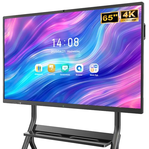 JASZDOT Interaktives Whiteboard 65 Zoll Smartboard, 4K UHD Touchscreen Android 13, 8 GB RAM 128 GB ROM für Klassenzimmer & Büro, WiFi, Bluetooth, HDMI, Kamera, Mikrofon inkl. Wandhalterung JASZDOT Interaktives Whiteboard 65 Zoll Smartboard, 4K UHD Touchscreen Android 13, 8 GB RAM 128 GB ROM für Klassenzimmer & Büro, WiFi, Bluetooth, HDMI, Kamera, Mikrofon inkl. Wandhalterung von JASZDOT