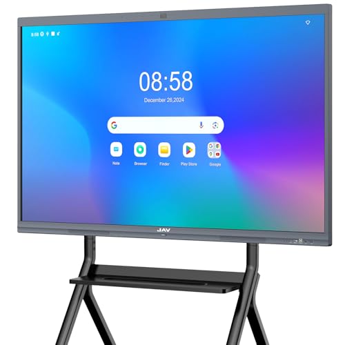 JAV Interaktives Whiteboard 55 Zoll Smart Board 4K UHD Touchscreen Android 14 mit EDLA-Zertifizierung Digitale Elektronische Whiteboard 8+128GB Eingebaute 48MP Kamera für Büro, Klassenzimmer (55 Zoll) JAV Interaktives Whiteboard 55 Zoll Smart Board 4K UHD Touchscreen Android 14 mit EDLA-Zertifizierung Digitale Elektronische Whiteboard 8+128GB Eingebaute 48MP Kamera für Büro, Klassenzimmer (55 Zoll) von JAV