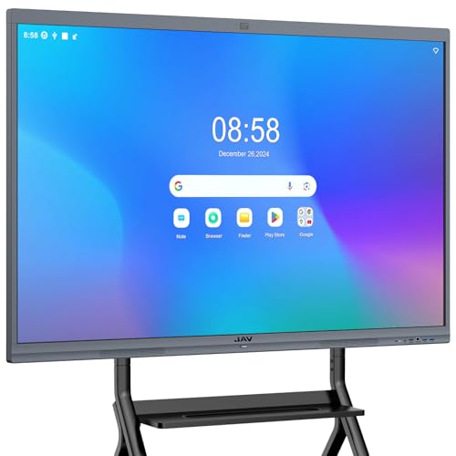 JAV Interaktives Whiteboard 65 Zoll Smartboard, 4K UHD Touchscreen Android 14 mit Google EDLA Certified All-in-One Digitale Elektronische Whiteboard, 8+128GB, Eingebaute 48MP AI Kamera für Büro, Klass JAV Interaktives Whiteboard 65 Zoll Smartboard, 4K UHD Touchscreen Android 14 mit Google EDLA Certified All-in-One Digitale Elektronische Whiteboard, 8+128GB, Eingebaute 48MP AI Kamera für Büro, Klass von JAV