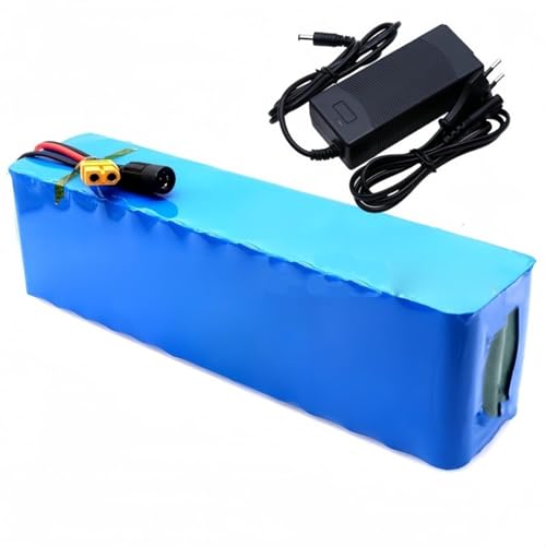 JAVPTAV 48 V 10 Ah 13S2P E-Bike-Lithium-Ionen-Akkupack, integrierter BMS-Schutz, ideal for Elektro-Fahrradroller mit 20 A BMS und Ladegerät XT60/T-Stecker(XT60) von JAVPTAV