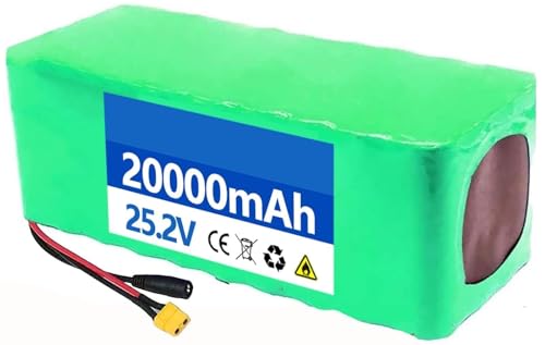 JAVPTAV Ebike-Akku, Lithium-Ionen-Akku for Elektrofahrräder und Roller, Lectric Pack mit integriertem BMS-Schutz und Ladegerät(XT60,25.2V 20AH) von JAVPTAV