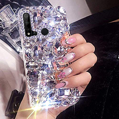 Glitzer Handyhülle für Huawei P20 Lite Hülle,Mädchen Frauen Glänzend Strass Handy Schutzhülle Hardcase,3D Bling Kirstall Diamant Weiche TPU Silikon Bumper Glitzer Hülle für Huawei P20 Lite,Klar Glitzer Handyhülle für Huawei P20 Lite Hülle,Mädchen Frauen Glänzend Strass Handy Schutzhülle Hardcase,3D Bling Kirstall Diamant Weiche TPU Silikon Bumper Glitzer Hülle für Huawei P20 Lite,Klar von JAWSEU