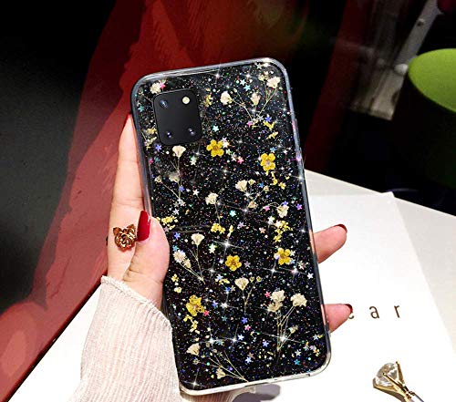 Glitzer Hülle für Samsung Galaxy Note 10 Lite Hülle Blumen,Glänzend Glitzer Getrocknete Blumen TPU Silikon Hülle Handyhülle Tasche Durchsichtig Handy Hülle Schutzhülle für Galaxy Note 10 Lite,Gelb Glitzer Hülle für Samsung Galaxy Note 10 Lite Hülle Blumen,Glänzend Glitzer Getrocknete Blumen TPU Silikon Hülle Handyhülle Tasche Durchsichtig Handy Hülle Schutzhülle für Galaxy Note 10 Lite,Gelb von JAWSEU