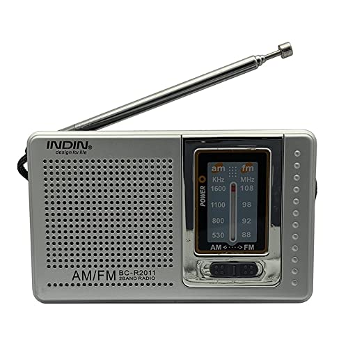 Mini-Radio AM FM Teleskopantenne, Tragbares Taschenradio mit Kopfhöreranschluss, Pocket Radio Weltempfänger Lautsprecher Batteriebetrieben von JAWSEU