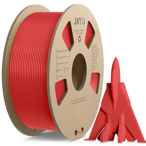 JAYO Hohe Geschwindigkeit PLA Filament 1.75mm, PLA 3D Drucker Filament für Schnelles Drucken bis 600mm/s, Hohe Fließfähige PLA Filament Maßgenauigkeit +/- 0.02mm, 1.1KG Spule(2.42 LBS), Rot von JAYO