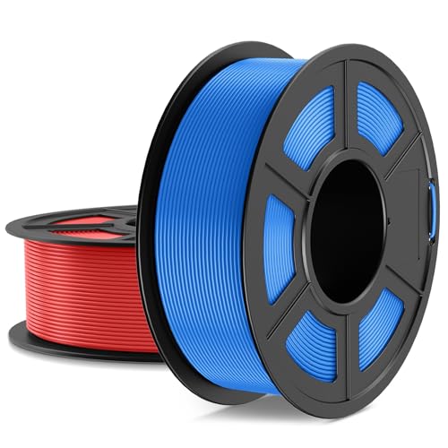 JAYO Hohe Geschwindigkeit PLA Filament 1.75mm, PLA 3D Drucker Filament für Schnelles Drucken bis 600mm/s, Hohe Fließfähige PLA Maßgenauigkeit +/- 0.02mm, 1.1KG Spule, Total 2.2KG, Blau+Rot von JAYO