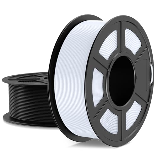 JAYO Hohe Geschwindigkeit PLA Filament 1.75mm, PLA 3D Drucker Filament für Schnelles Drucken bis 600mm/s, Hohe Fließfähige PLA Maßgenauigkeit +/- 0.02mm, 1.1KG Spule, Total 2.2KG, Schwarz+Weiß von JAYO