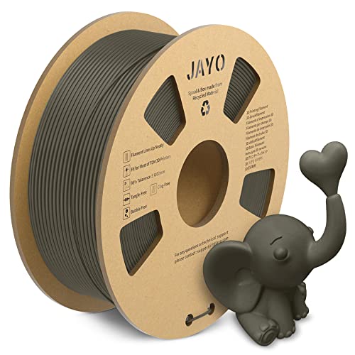 JAYO Matte PLA Filament 1.75mm, 3D Drucker Filament PLA Matte 1.1KG, Neatly Wound Filament, Maßgenauigkeit +/- 0.03 mm, 1.1 KG Spule(2.42 LBS), 363 Meters, PLA Matte Lehmfarbe von JAYO
